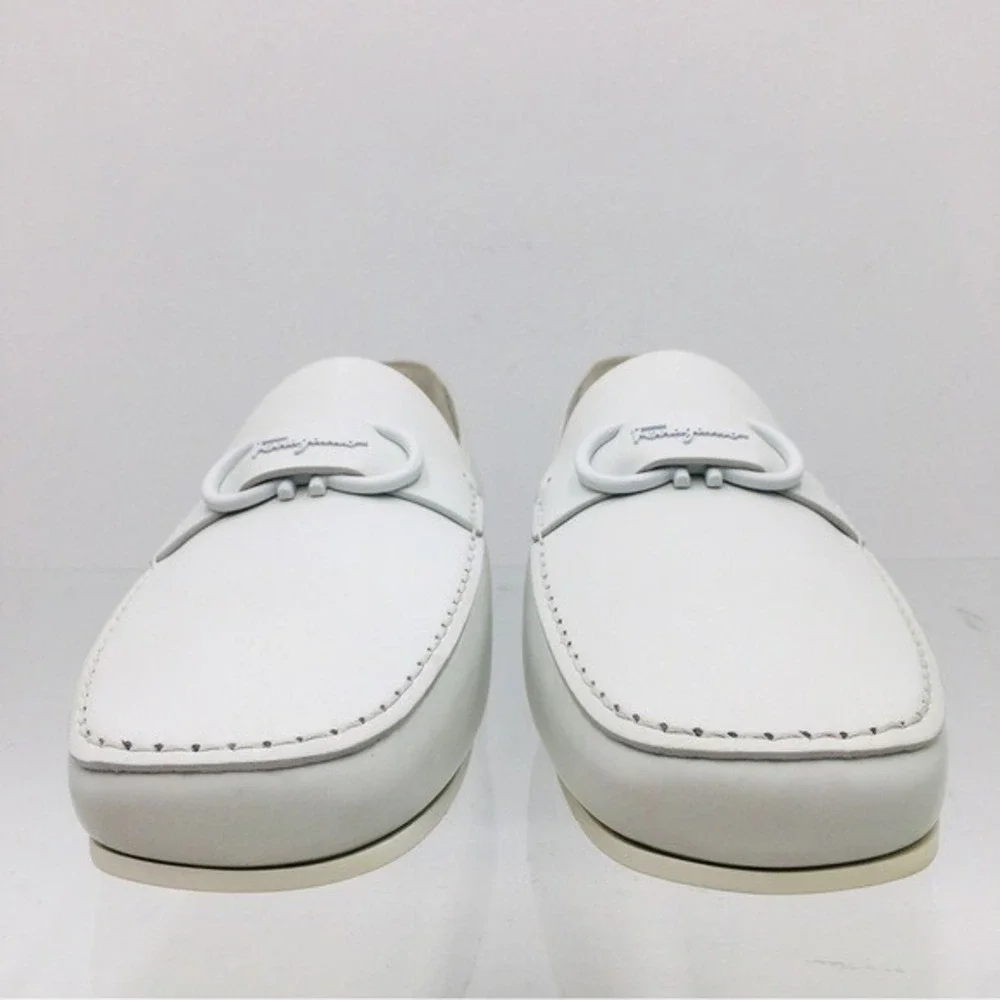 Salvatore Ferragamo PALINURO Astronaut Leather Loafer Driving Shoes Mens US 8